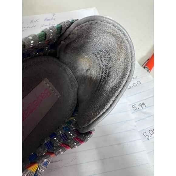 "BARETRAPS" Ivette Woven Peep Toe Rainbow Slip On Mary Jane Sandal Sz 9.5M - Picture 8 of 8